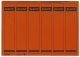 1686 PC-beschriftbare Rückenschilder - Papier, kurz/schmal, 150 Stück, rot