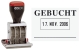 Datum-Plattenstempel - GEBUCHT + 4 mm Datum