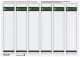 1686 PC-beschriftbare Rückenschilder - Papier, kurz/schmal, 600 Stück, grau