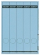 1688 PC-beschriftbare Rückenschilder - Papier, lang/schmal, 125 Stück, blau