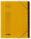 Ordnungsmappe chic - 12 Fächer, A4, Karton (RC), 450 g/qm, gelb