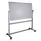 Whiteboard Mobil mit Drehfunktion U-Act!Line® Emaille, Alurahmen, 2000x1000mm, weiß
