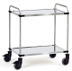 Servierwagen - 2 Etagen, 630 x 400 mm, max. 120 kg, Edelstahl