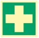 Erste Hilfe, ISO 7010, Kunststoff langnachleuchtend, 14,8x14,8 cm