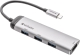 USB-Hub 3.1-C Multiport 4x USB Typ-A Kabel 15cm silber