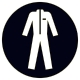Schutzkleidung benutzen ISO 7010, Folie, Ø 100 mm