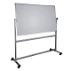Whiteboard Mobil mit Drehfunktion U-Act!Line® Emaille, Alurahmen, 1200x900mm, weiß