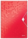 4599 Eckspannermappe WOW - A4, PP, rot metallic