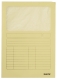 3950 Sichtmappe - A4, oben und rechte Seite offen, 100 Stück, gelb, Karton