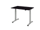 Sitz-Steh-Schreibtisch mit T-Fuß - 120 x 72-119 x 80 cm, elektr. höhenverstellbar, graphit