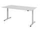Schreibtisch T-Fuß elektrisch - 200 x 73-119 x 100 cm, grau/silber