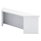 Hammerbacher Thekenaufsatz für Eckwinkel - 113 cm, 1OH, Weiß, mit Montageservice