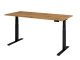 Schreibtisch C-Fuß elektrisch - 180 x 80 x 64-129 cm, höhenverstellbar, Asteiche/graphit