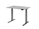 Schreibtisch C-Fuß elektrisch - 120 x 64-129 x 80 cm, höhenverstellbar, grau/silber