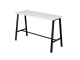Stehtisch, 175x68x104cm, weiß/stahl , mit Montage