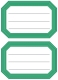 5716 Schuletiketten neutral grün Liniert 82x55 mm