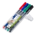 Feinschreiber Universalstift Lumocolor® - permanent, M, 4 Farben