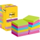 Haftnotiz Super Sticky Notes - 76 x 76 mm, sortiert, 12x 90 Blatt