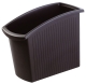 Papierkorb MONDO - 18 Liter, rechteckig, ergonomisch schlank, schwarz