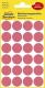 3172 Markierungspunkte - Ø 18 mm, 4 Blatt/96 Etiketten, leuchtrot