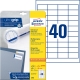 4780 Universal-Etiketten ultragrip - 48,5 x 25,4 mm, weiß, 1.200 Etiketten, permanent