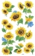 Z-Design 54103, Deko Sticker, Sonnenblumen, 3 Bogen/30 Sticker