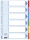 Register - blanko, Karton, A4, 6 Blatt, weiß, farbige Taben