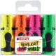7 Textmarker mini highlighter, 1-3 mm, 4er Set Basicfarben