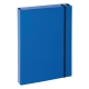 Sammelbox Basic - A4, Gummizug, Karton, blau