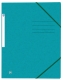 Eckspannmappe TOP FILE+ - A4, 390 g/qm, Karton, Gummizug, aqua