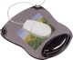 Mousepad mit Handgelenkauflage - grau-transparent