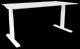 Schreibtisch elektrisch höhenverstellbar, 160x80cm, grau/weiß