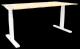 Schreibtisch elektrisch höhenverstellbar, 160x80cm, ahorn/weiß