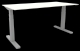 Schreibtisch elektrisch höhenverstellbar, 160x80cm, weiß/silber