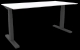 Schreibtisch elektrisch höhenverstellbar, 160x80cm, grau/schwarz