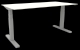 Schreibtisch elektrisch höhenverstellbar, 180x80cm, weiß/silber
