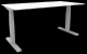 Schreibtisch elektrisch höhenverstellbar, 180x80cm, grau/silber
