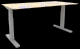 Schreibtisch elektrisch höhenverstellbar, 180x80cm, ahorn/silber