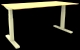 Schreibtisch elektrisch höhenverstellbar, 180x80cm, eiche/silber
