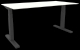 Schreibtisch elektrisch höhenverstellbar, 180x80cm, weiß/schwarz