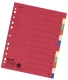 Zahlenregister - 1-12, Karton farbig, A4, 6 Farben, gelocht mit Orgadruck