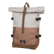 Schulrucksack Roll up two - light grey / Biscuit
