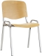 Besucherstuhl ISO CR WOOD007 - ohne Armlehnen, buche