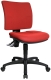 Bürodrehstuhl U50 ohne Armlehnen - rot, Sicherheitsdoppelrollen für alle Böden