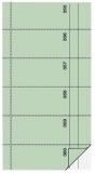 Bonbuch - o. Kellner-Nr., 360 Abrisse, SD, hellgrün, 105x200 mm, 2 x 60 Blatt