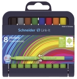 Fineliner Link-It, 8 Farben im Etui