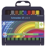Faserschreiber Link-It, 8 Farben im Etui