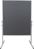 X-tra!Line® Moderationstafel - 120 x 150 cm, grau/Filz, klappbar