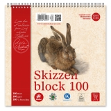 Skizzenblock - Quart 20x20cm, 100 g/qm, 100 Blatt