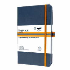 Notizbuch Linescape ca. A5 176 S. Hardcover liniert 80 g/m² hellgrau